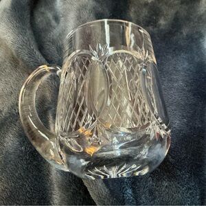 WATERFORD Clear Cut Crystal Glass Beer Mug - Elegant Cut Pattern, SIGNED